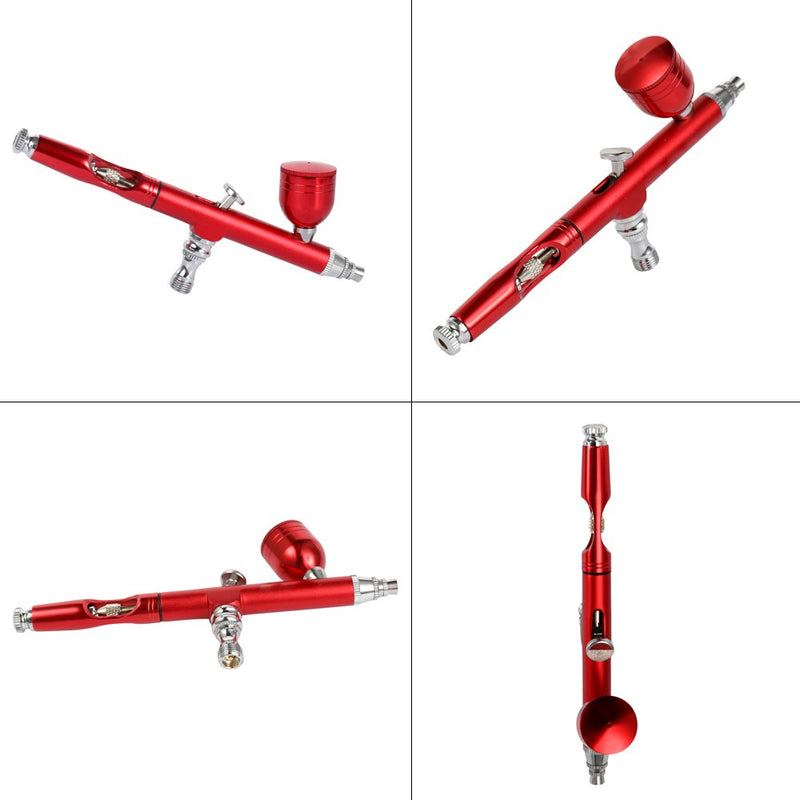 Airbrush Tool Dual Action Gravity Feed 0.3mm Nozzle Spray Gun Cake Decorating Brushes For Nail Manicure With Wrench Straw