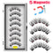 LEKOFO 8PCS 5 Magnets 3D Magnetic False Eyelashes Handmade Artificial Faux Cils Magnetic Natural Mink Eyelashes with Tweezers