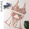 Ellolace Lingerie Sensual Lace Underwear Transparent Embroidery 3-Piece Garters Fancy Beautiful Short Skin Care Kits Intimate