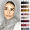 Muslim Women Stretchy Jersey Hijab Plain Cotton Jersey Hijabs  Islamic Soft Turban Head Wraps Headscarf 170X60cm