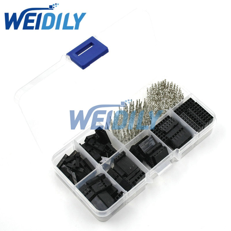 310PCS Dupont Wire Jumper Pin Header Connector Housing Kit Male Crimp Pins+Female Pin Connector Terminal Pitch With Box