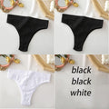 3PCS/Set Women&#39;s Cotton Panties Seamless High Waisted Thongs Comfortable Sexy Female Underpants Panties Briefs Intimates S-XL