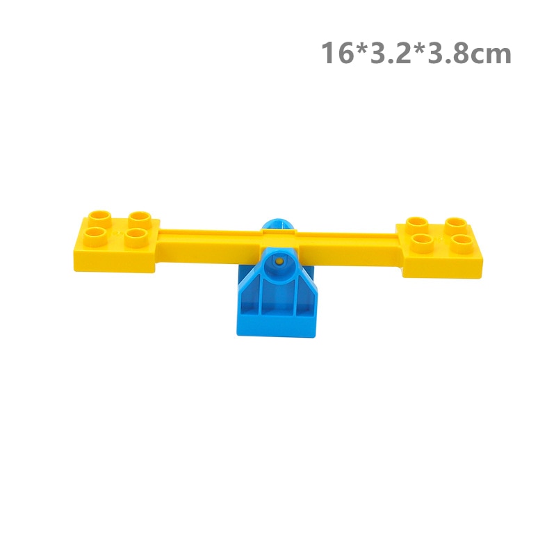 Big Building Blocks Compatible Slide Swing Seesaw Park Playground Series Large Bricks Children Educational Creative Toy Kid Gift