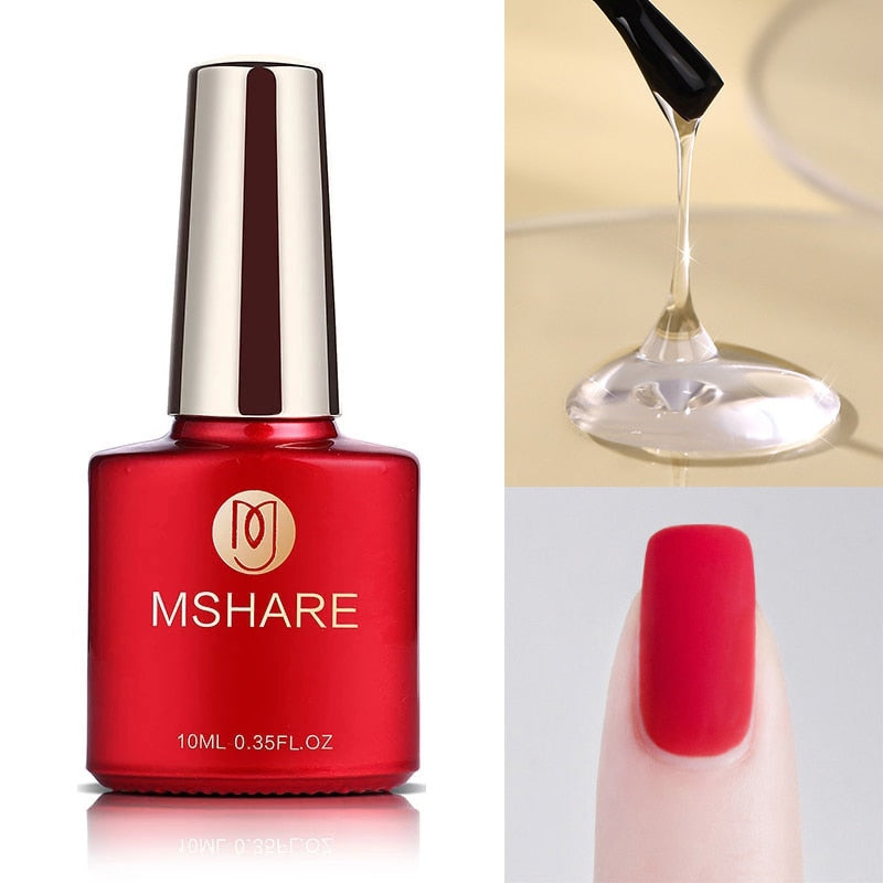 MSHARE 10ml Milky White Builder Nail Extension Gel Self leveling Nails Quick Building Clear Pink Nail Tips UV Led Gel Soak Off
