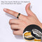 Smart Sensor Body Temperature Test Ring Stainless Steel Fashion Display Real-time  Changing Color Finger Rings