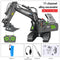 2.4G High Tech 11 Channels RC Excavator Dump Trucks Bulldozer Alloy Plastic Engineering Vehicle Electronic Toys For Boy Gifts