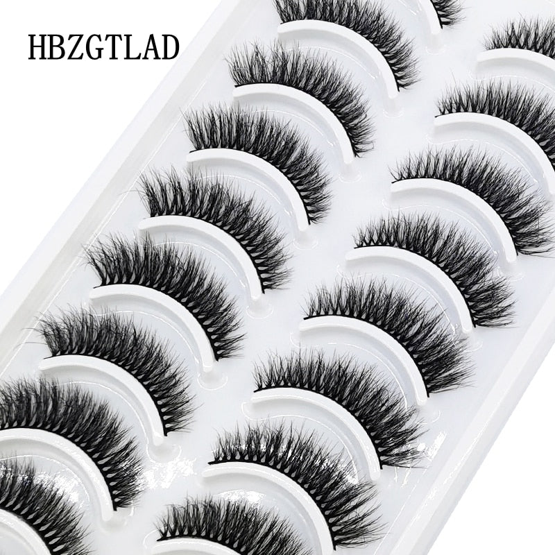 NEW 10 Pairs Natural False Eyelashes Fake Lashes Long Makeup 3d Mink Lashes Extension Eyelash Mink Eyelashes for Beauty 54