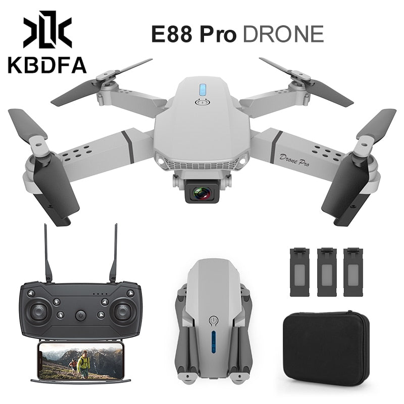 KBDFA E88 Pro Quadcopter 4K HD WIFI FPV Drone 1080P Camera Height Hold RC Foldable Quadcopter Dron Rc Helicopter Drone Gift Toy