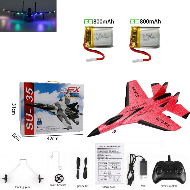 800mAh SU-35 Upgraded Version Large Battery RC Plane Avion RC Flying Model Gliders Kid Remote Control Airplane Child Toy Gift