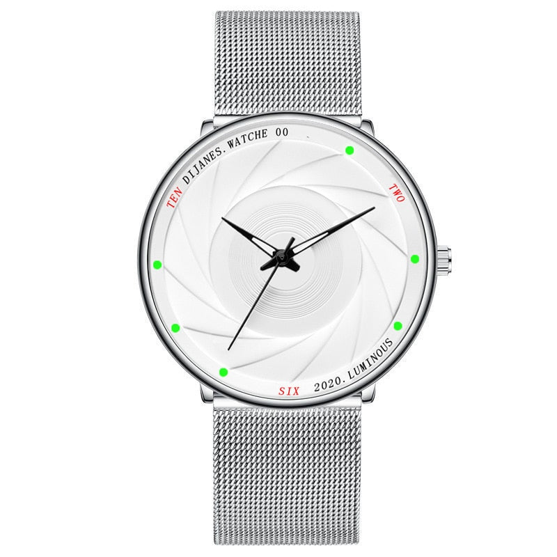 2022 minimalistischen Mens Fashion Uhren Ultra Dünne Edelstahl Mesh Gürtel Quarz Armbanduhr Männer Business Uhr Montre Homme