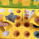 Pop up Funny Mouse and Cheese Block Squeeze Anti-stress Toy Hide and Seek Figures Stress Relief Fidget Toys for Kids Adult