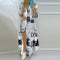 2022 New Long Shirt Dress Women Single Breasted Button Lapel Long Sleeve Dress Spring Summer Letter Print Oversized Robe Dresses