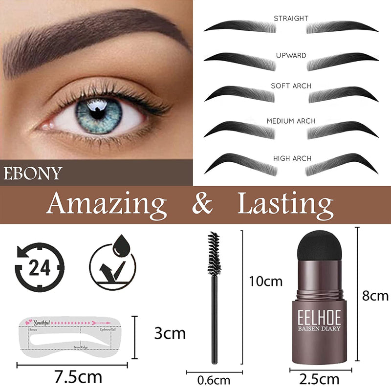 2022 One Step Shaping Kit Stamp Set Professional Brow Makeup Stick Hairline Contour Waterproof Stencil Eyebrow Stanp Template