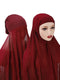 Instant Hijab With Cap Heavy Chiffon Jersey Hijab For Women Veil Muslim Fashion Islam Hijab Cap Scarf For Muslim Women Headscarf