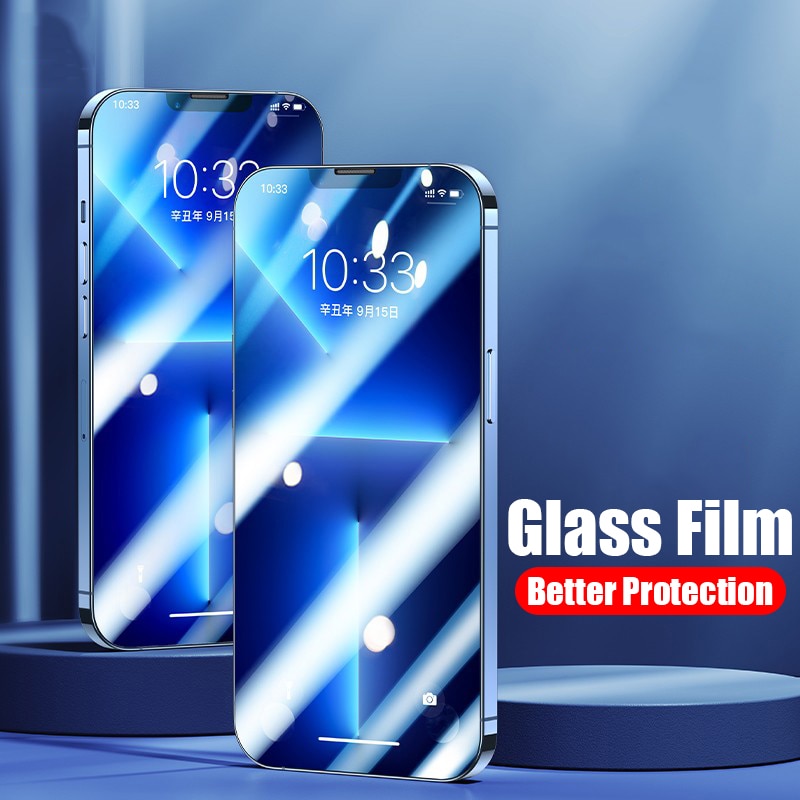 4Pcs Full Cover Protective Glass For iPhone 11 12 13 14 Pro Max Screen Protector For iPhone XS XR 6 7 8 Plus Tempered Glass Film