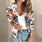 Women Floral Printed Jackets Spring Autumn Long Sleeve Zipper Bomber Outwear Casual Pocket Slim Streetwear Female Plus Size Coat