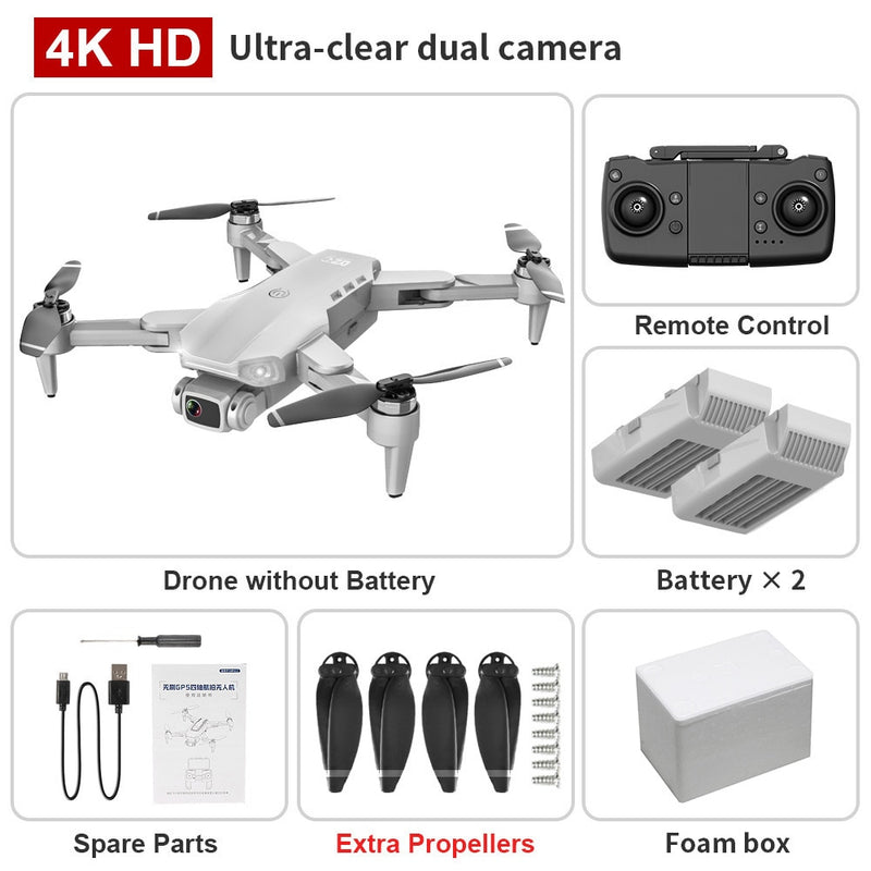 XKJ L900 PRO GPS Drone 4K Dual HD Camera Professional Aerial Photography Brushless Motor Foldable Quadcopter RC Distance1200M