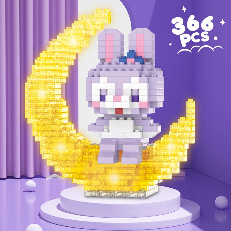 Disney DIY LinaBell assembly buildding blocks Goofy Pluto Anime Mini Action Figures Educational Toys kids Birthday Gifts