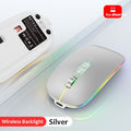 Dual Mode Bluetooth Wireless Mouse with One-Click Desktop Function Type-C Rechargeable Silent Backlight Mice for Laptop PC New