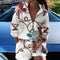 Long Sleeve Shirt &amp; Pocket Design Shorts Set Women&