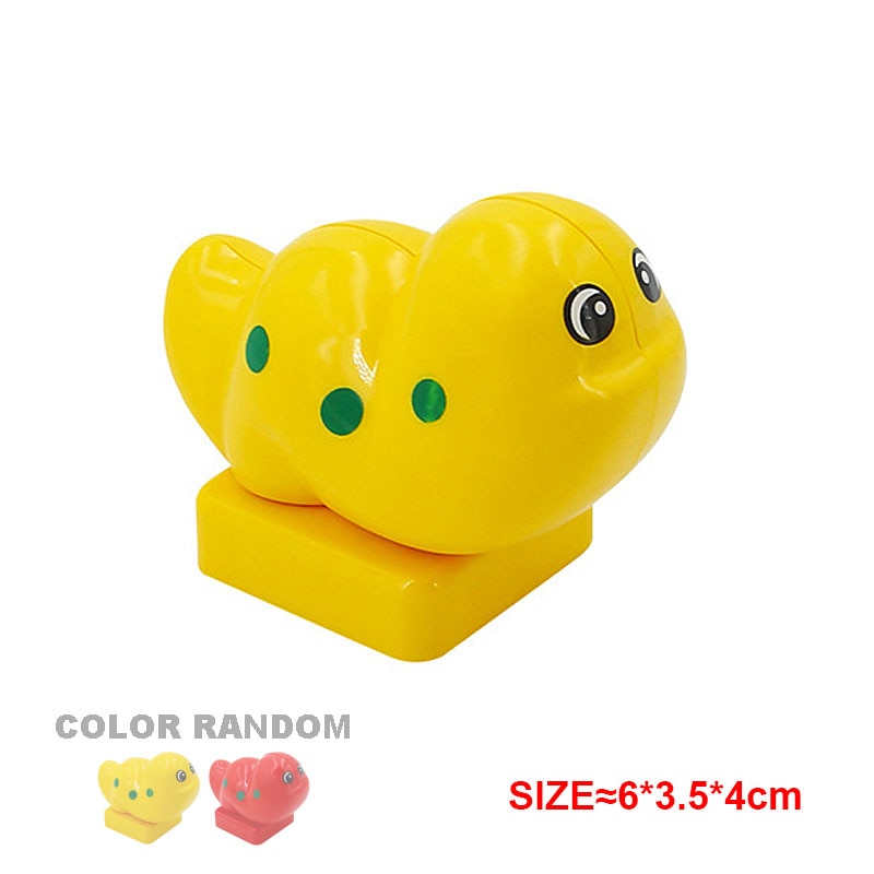 Big Building Block Accessories Chicken Duck Dog Cat Bird Cattle Sheep Zebra Rhinoceros Insect Zoo Series DIY Duploes Toy Gift