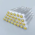 50pcs Reusable Eyelash Brush Tube Eye Lash Brush Eyebrow Brush Resin Drill Replaceable Mascara Wand Brushes Dust-proof