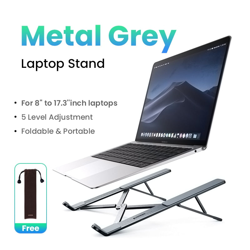 UGREEN Laptop Stand Holder For Macbook Air Pro Foldable Aluminum Vertical Notebook Stand Laptop Support Macbook Pro Tablet Stand