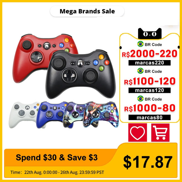 2.4G Wireless Gamepad For Xbox 360 Console Controller Receiver Controle For Microsoft Xbox 360 Game Joystick For PC win7/8/10