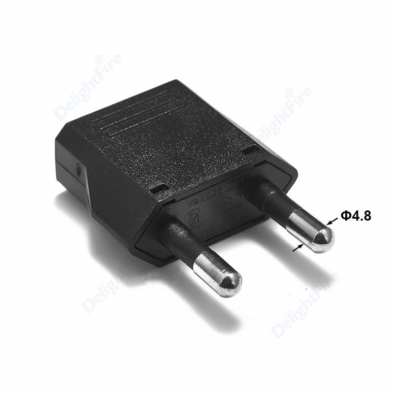 1-100pcs 4.0/4.8mm EU Plug Adapter EU US Israel To Euro KR BR Brazil Plug Converter American Travel Power Adapter Plug Socket