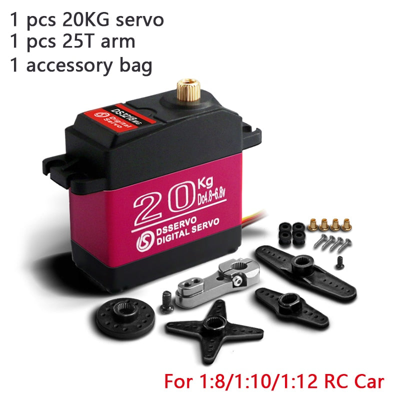 1X Waterproof Servo 20Kg 25Kg 30Kg 35Kg 40Kg High Speed servo Metal Gear Digital Servo RC Baja Servo For 1/8 1/10 Scale RC Cars