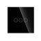 Bingoelec EU AC100-240V Tempered Black White Crystal Glass Touch Switch Panel Wall Light Sensor Button 1Gang 2gang LED Indicator