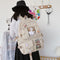 Large-capacity Cute Women Multi-Pocket Nylon Backpack Ins Junior High School Student School Bag Female Girl Backpack Laptop Book