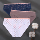 3PCS/Set Women Panties Cotton Underwear Patchwork Cute Design Female Lingerie Underpants Pantys Sexy Briefs Intimates for Girls