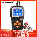KONNWEI KW650 Car Motorcycle Battery Tester 12V 6V  Battery System Analyzer 2000CCA Charging Cranking Test Tools for the Car
