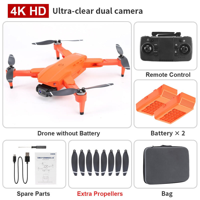 L900 PRO 4K GPS Drone With Camera Brushless Motor 5G FPV Quadcopter 1.2km 25min RC Helicopter Dual Camera 250g Drone VS KF102