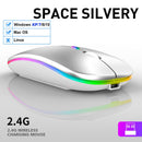 Wireless Mouse USB Rechargeable Bluetooth-compatible RGB Mouse Silent Ergonomic Mouse With Backlight For Laptop PC ipad