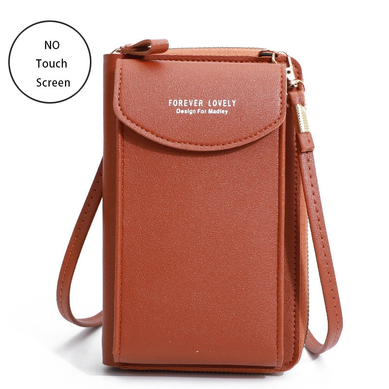 Women Bags Soft Leather Wallets Touch Screen Cell Phone Purse Crossbody Shoulder Strap Handbag for Female Cheap Women&