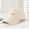 Cotton Women Baseball Cap Letter Embroidery Outdoor Visor Sun Hat Unisex Solid Color Simple Hip Hop Cap Adjustable Casual Bonnet