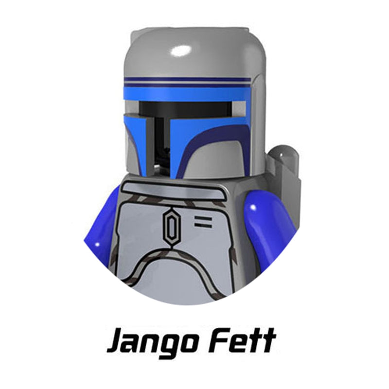 Mandalorian Building Blocks Jango Boba Fett Grogu Baby Yoda Pre Vizsla Bo-Katan Din Djarin Sabine Wren Brick Figure Toy