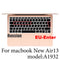 Russian silicone Keyboard Cover Protector for Macbook air13/12 /15/16pro touchbar A1706/A1466A1708/A1990/A1398/A2289/A1932/A2141