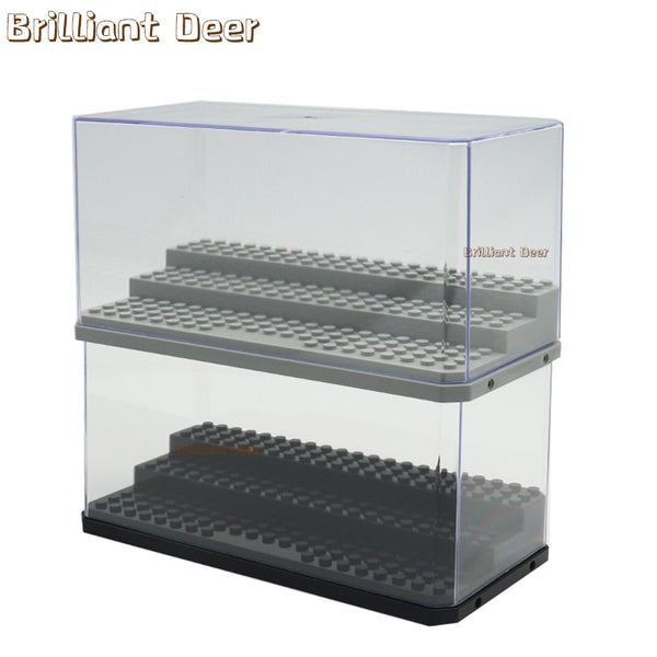 3 Steps Dustproof Acrylic Figures City Car Model Collection Display Box Building Block Storage Plexiglass Showcase Kid Toys
