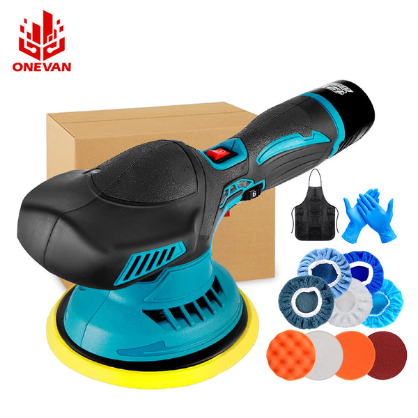 6000RPM Cordless Mini Polisher 6Gears Car Polishing Machine 12V Electric Cars Polish Machines Adjustment Speeds Power Tool