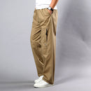Loose Straight men pants summer Tactical Cargo Pants Multiple Pockets Fitness Work Male Trousers Streetwear Big Size 5XL