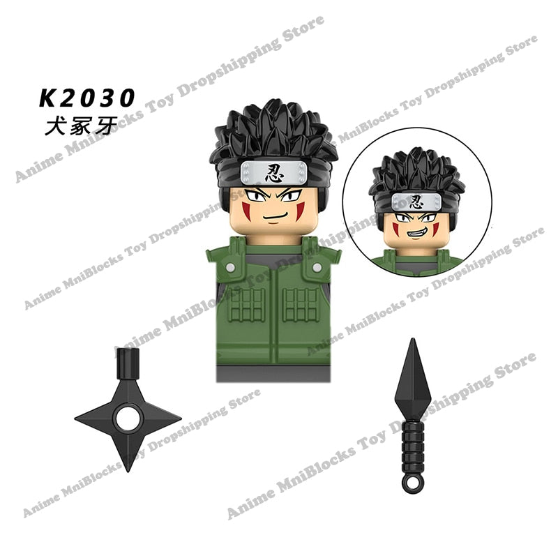 Naruto Sasuke Sakura Kakashi Obito Jiraiya Tsunade anime dolls Mini Action toy Figures cartoon Assemble blocks kid Birthday gift
