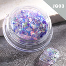 Crystal Fire Opal Flakes Nail Sequins Purple Holographic Glitter DIY Chrome Powder for Spring Nails Manicure Paillettes GL1857