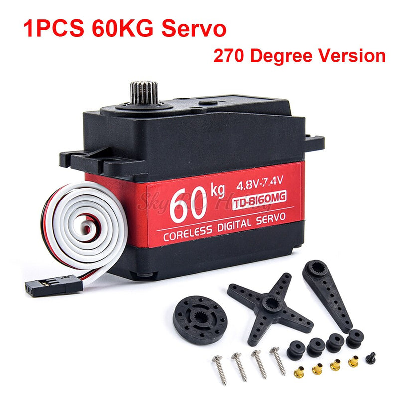 Waterproof 20KG 25KG 30kg 35kg 40KG 60KG Servos 180 270 360 Degree Large Torque Digital Servo Metal Gears 25T Arm For RC Car