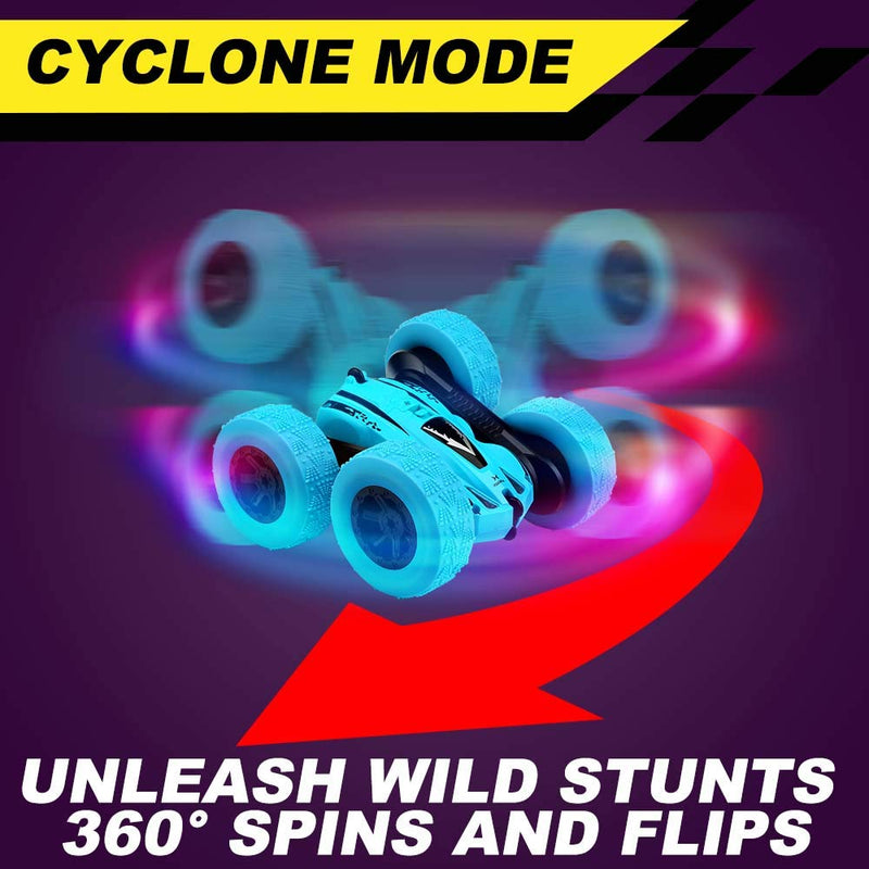 Roclub 4WD RC Car 2.4G Radio Remote Control Car 1:24 Double Side RC Stunt Cars 360° Reversal Vehicle Model Toys For Children Boy