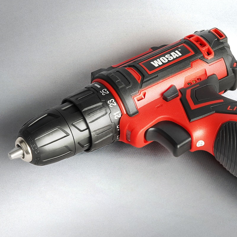 WOSAI 12V 16V 20V Cordless Drill lithium-ion Battery Electric Screwdriver 25+1 Torque Mini Wireless Power Driver DIY Power Tools