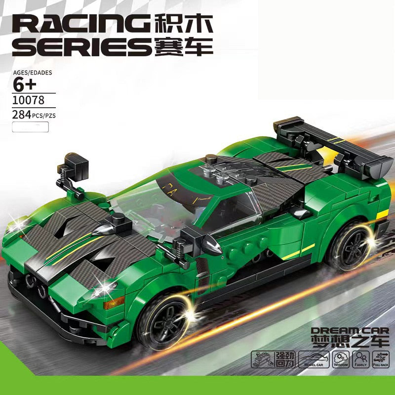 Racing Car City Speed Champions Sports Model Building Blocks DIY Bricks Kids Toy Classic Rally Super Racers Vehicle f1 technique