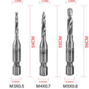 New Titanium Plated Hex Shank HSS Screw Thread Metric Tap Drill Bits Screw Machine Compound M3 M4 M5 M6 M8 M10 Hand Tools